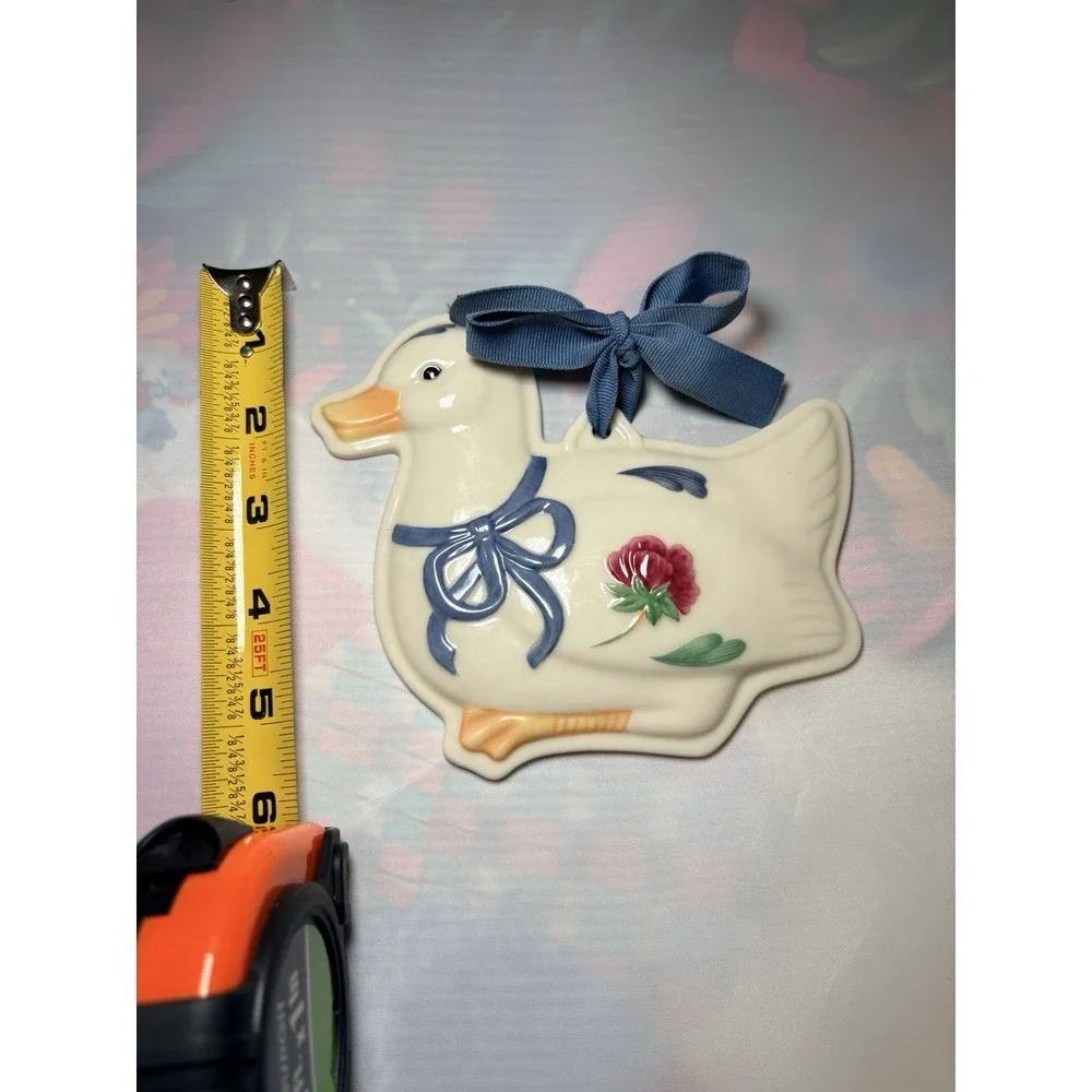 Lenox Duck Poppies on Blue Barnyard Cookie Press Molds Ceramic Porcelain